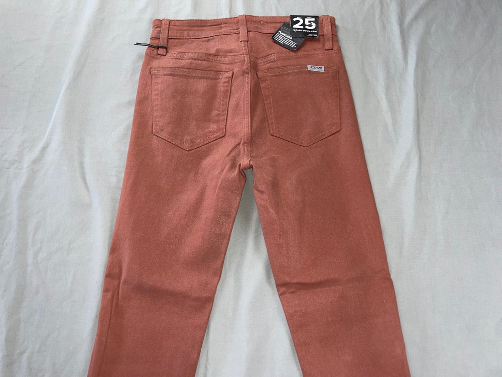 Joe's Flawless High Rise Skinny Ankle Coated Jeans in Saddleback. Size 25, NWT!